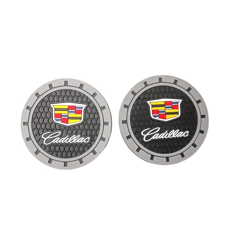 Cadillac 2PC 2.75'' Silicone Car Cup Holder Insert  Escalade CTS DeVille Univers